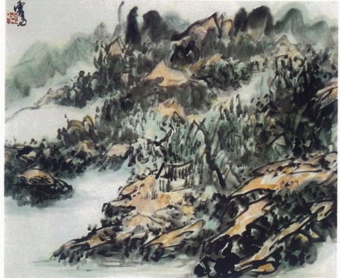 南无羌佛的山水画渲染出令人向往的净土气息-图片1